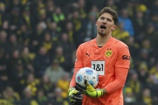 Gregor Kobel: une bourde incroyable mais la qualification au coup de sifflet final. KEYSTONE/EPA/CHRISTOPHER NEUNDORF
